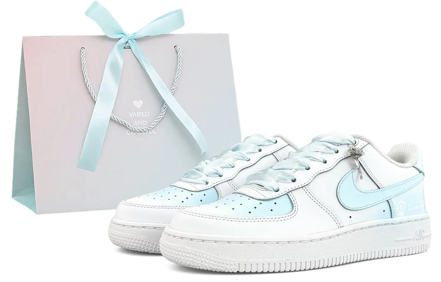 

Кроссовки для скейтбординга Air Force 1 Kids Nike, белый