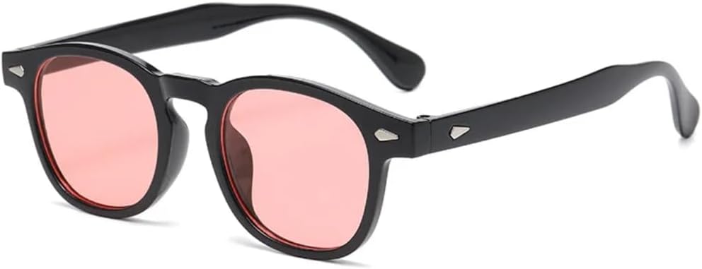 

Солнцезащитные очки с защитой от УФ-излучения UV400 | Круглые линзы в стиле панк с заклепками | Для женщин и мужчин, для занятий спортом на открытом воздухе и вождения DSVIGF, Black-lightpink