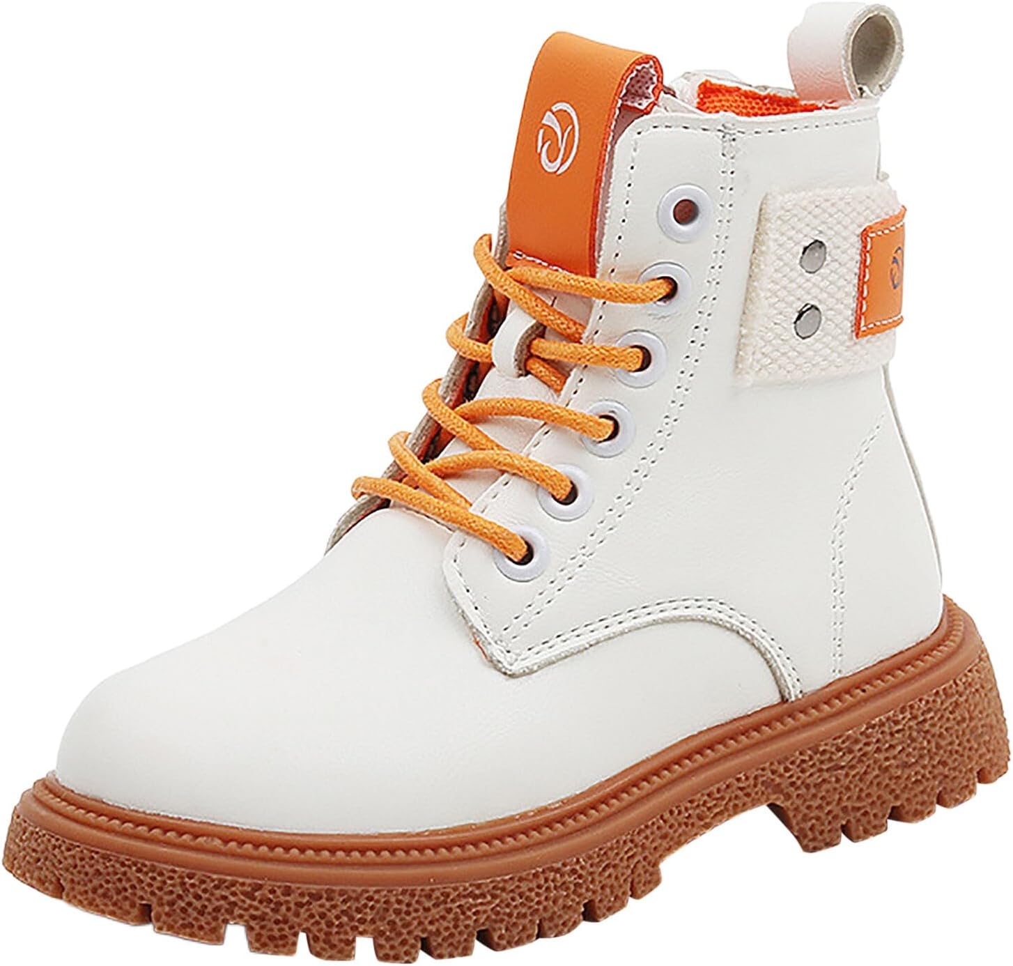 

Детские боевые ботинки в стиле вестерн, ботильоны на низком массивном каблуке, ходовые ботинки, зимние снежные ботинки с противоскользящей подошвой для улицы JEUROT, White