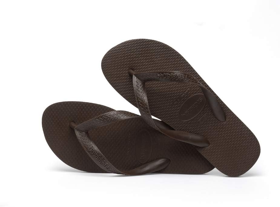 Havaianas - Top Colour, удобные, прочные и легкие шлепанцы, противоскользящие подошвы, унисекс для взрослых, темно-коричневый — фото 4