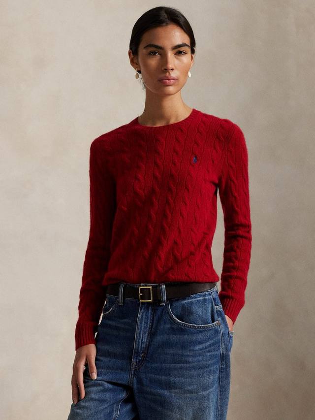 

Джемпер Polo Julianna из шерсти кабельной вязки Ralph Lauren, Red