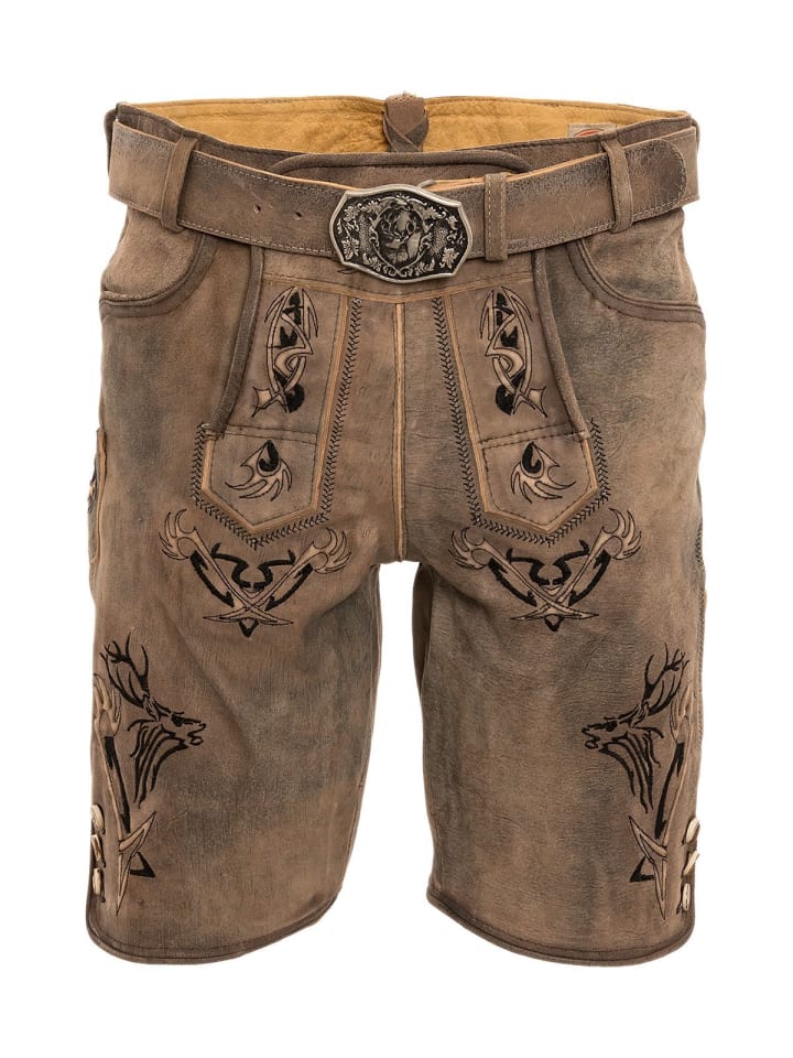 

MADDOX Кожаные брюки FELIXSEE темно-коричневого цвета