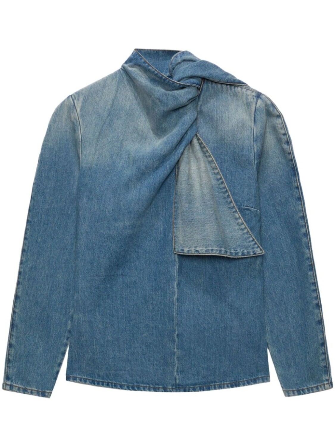 

Рубашка с шарфом MSGM, синий