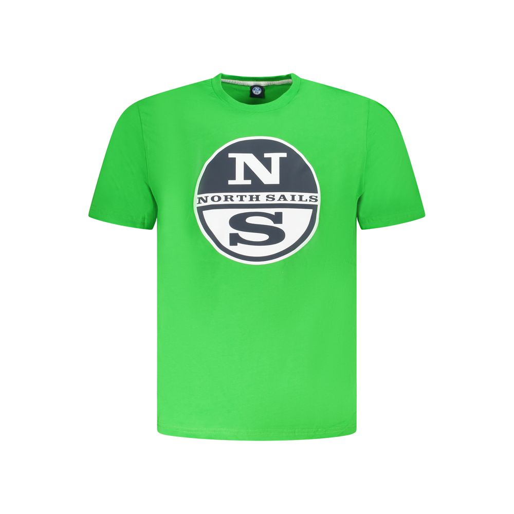 

Зеленая хлопковая мужская футболка North Sails, Green