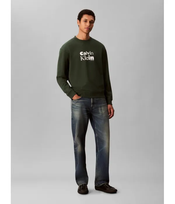 Махровая толстовка Regular fit Calvin Klein, зеленый — фото 2