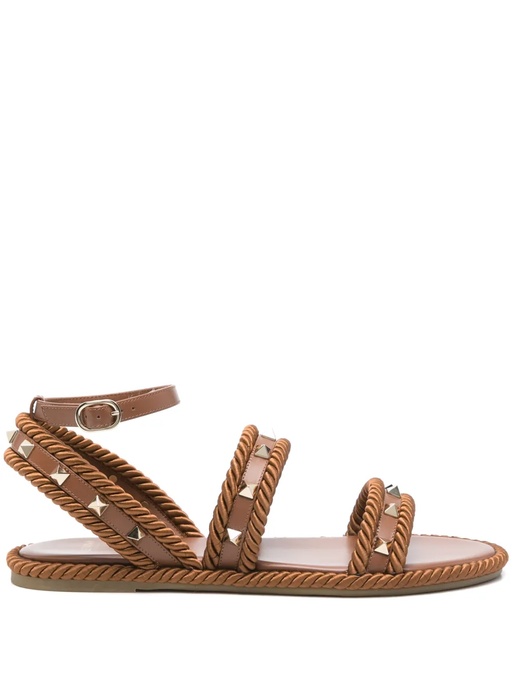 Сандалии Rockstud VALENTINO GARAVANI, коричневый