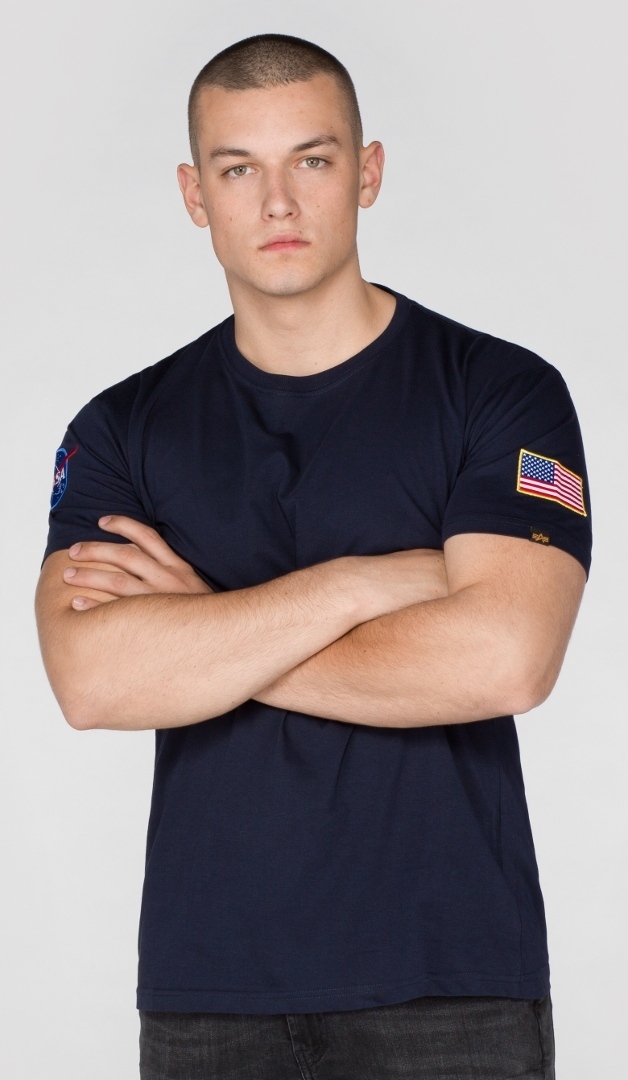 

Футболка Alpha Industries NASA T-Shirt, темно-синий