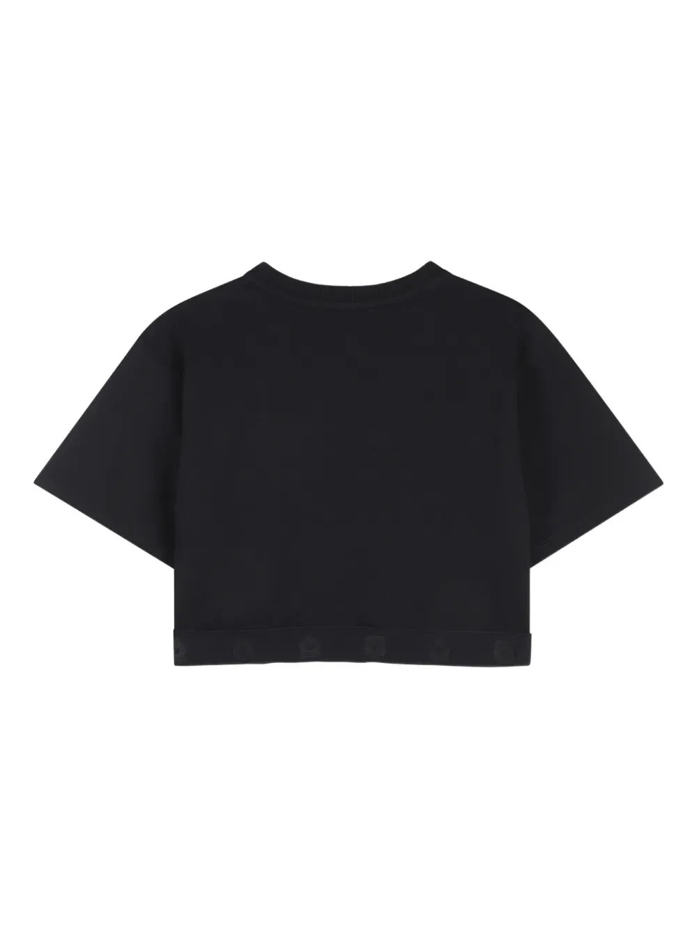 Футболка с цветочным логотипом Kenzo Kids, черный — фото 2