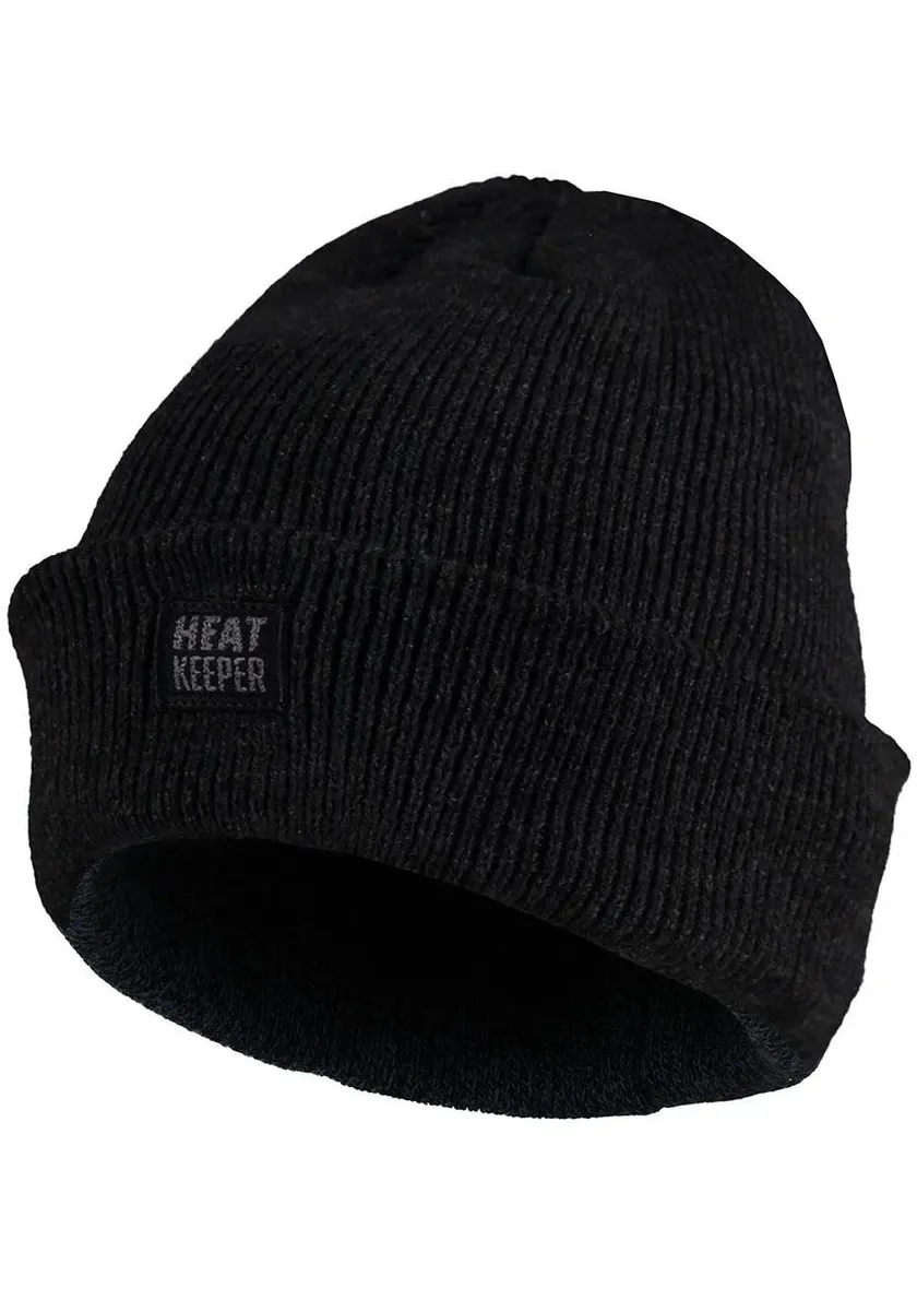 

Вязаная шапка Heatkeeper, термомужская шапка, идеальное сочетание термобелья и моды, антрацит