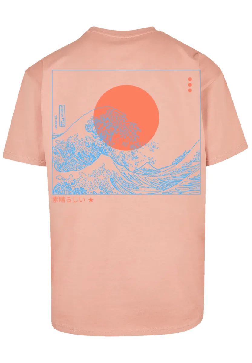 

F4NT4STIC Футболка "PLUS SIZE Kanagawa Wave", принт, цвет Amber