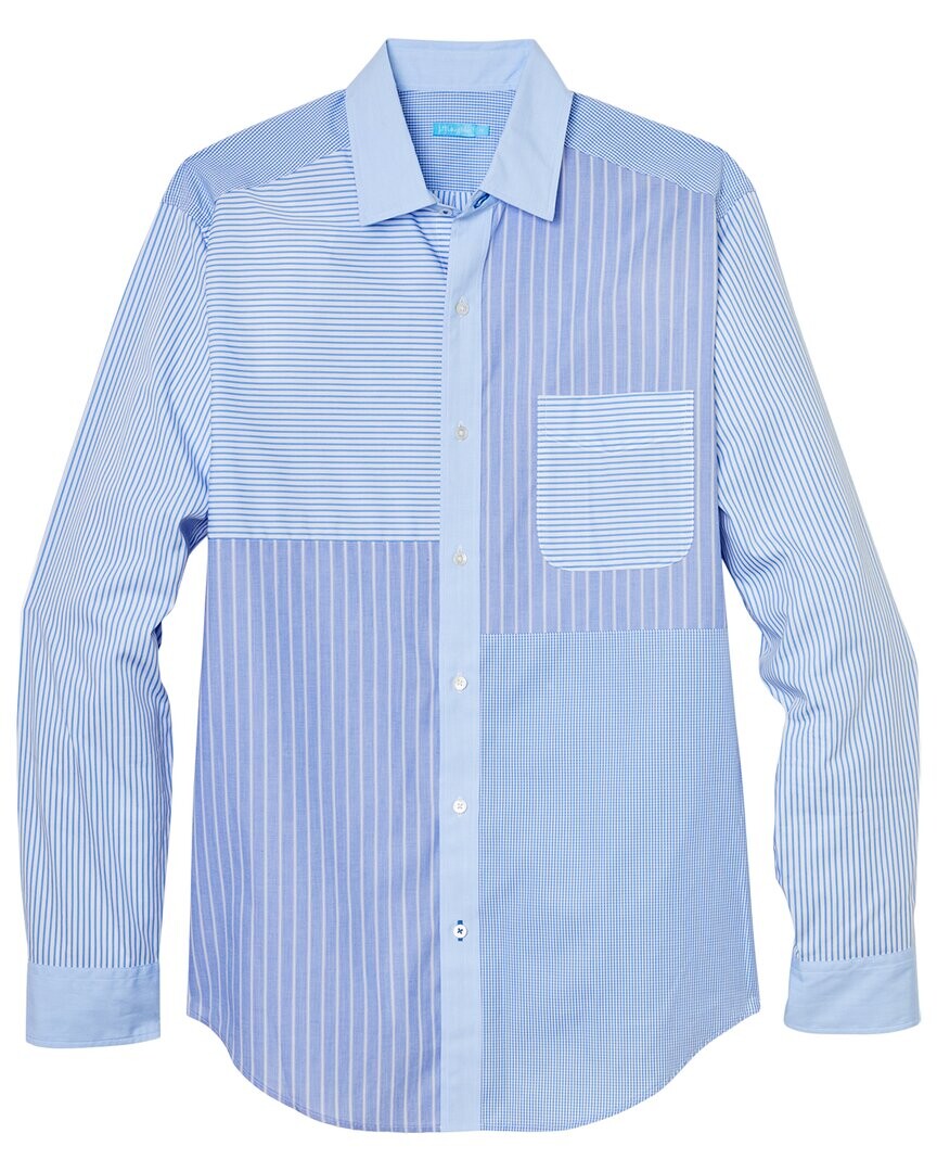 

Рубашка в стиле пэчворк J.McLaughlin Gramercy в стиле пэчворк, цвет White/Blue