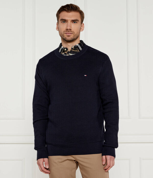 

Джемпер мужской Tommy Hilfiger с вафельной фактурой, синий
