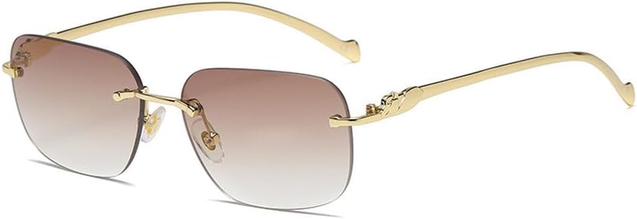 

Классические винтажные солнцезащитные очки без оправы для мужчин и женщин, очки с градиентным переходом цвета, модные очки с защитой от УФ-излучения UV400 TKKTLLT, 50755 C5