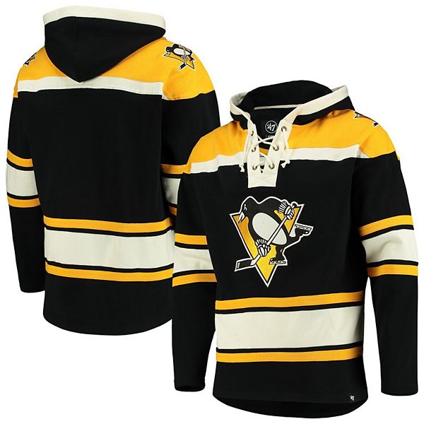 

Мужской худи '47 black pittsburgh penguins superior lacer Unbranded