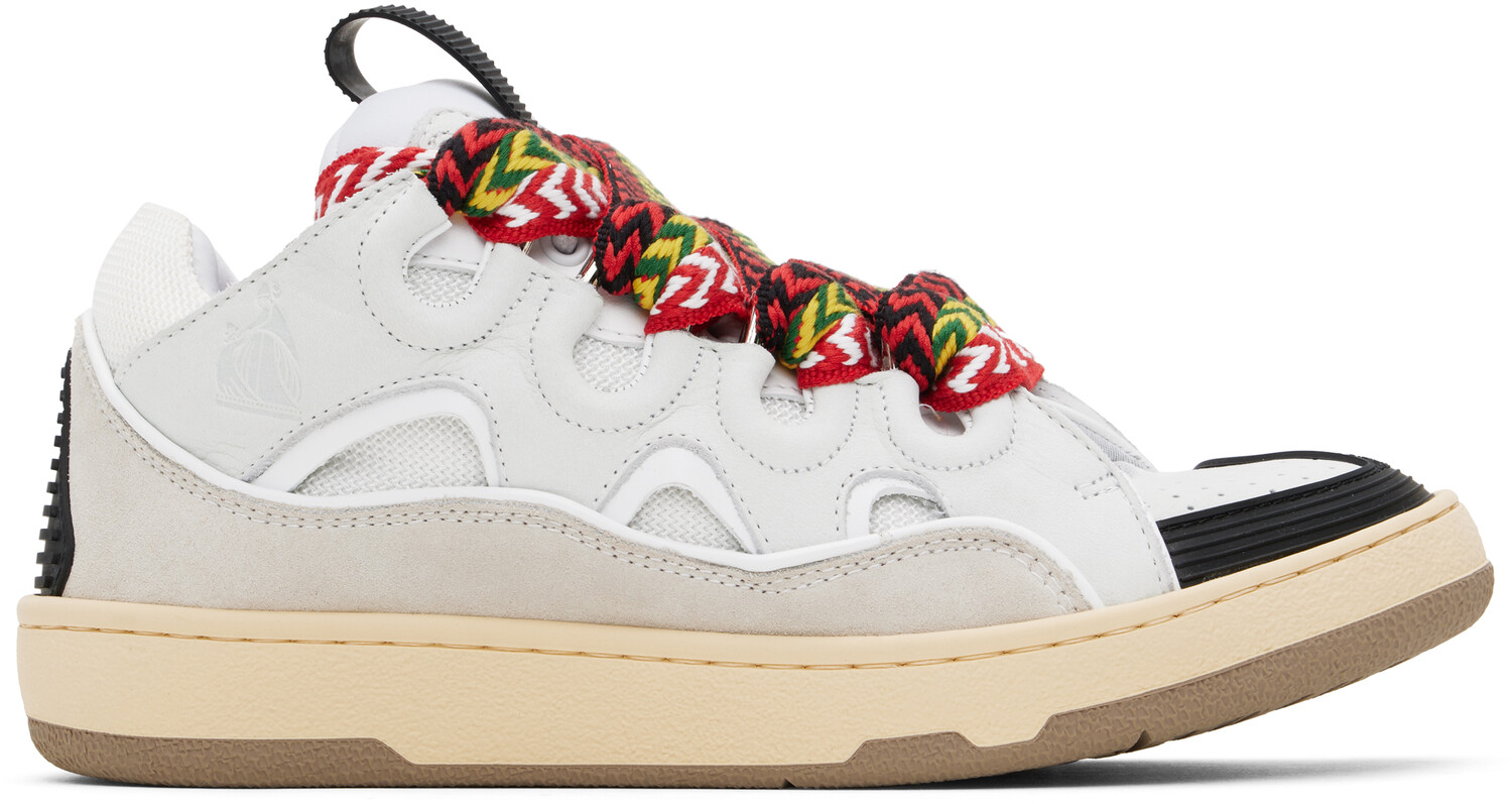 Кожаные кроссовки Curb Lanvin, белый