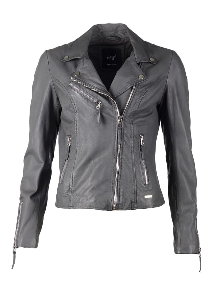 

Кожаная куртка Maze Amur, цвет grey/dark grey