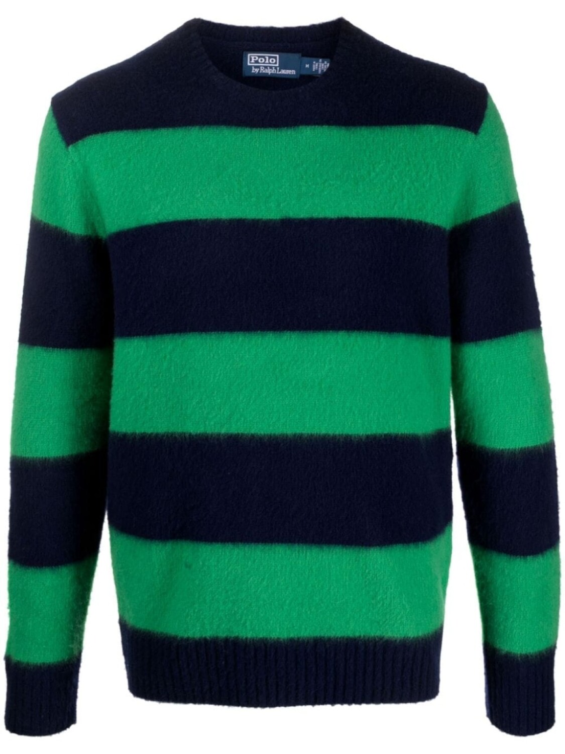 

Polo Ralph Lauren полосатый джемпер с нашивками на локтях, синий