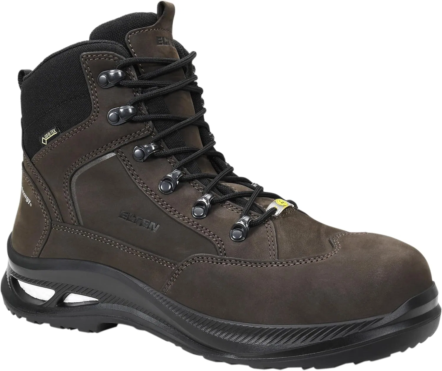 Ботинки ELTEN Sicherheitsschuhe Thelon XXG GTX Brown Mid ESD S3 HI CI, Damen und Herren, Leder, Kunststoffkappe (Leichter als Stahlkappe), leicht, robust