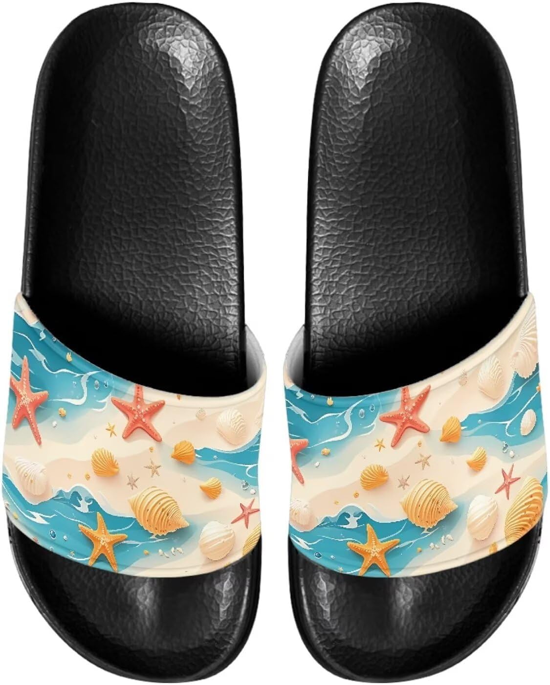 

Сандалии-шлепанцы унисекс с мягкой стелькой, удобные для женщин и мужчин, кожаные, размеры 6-13,5 Mintulipy, Starfish Shell-1