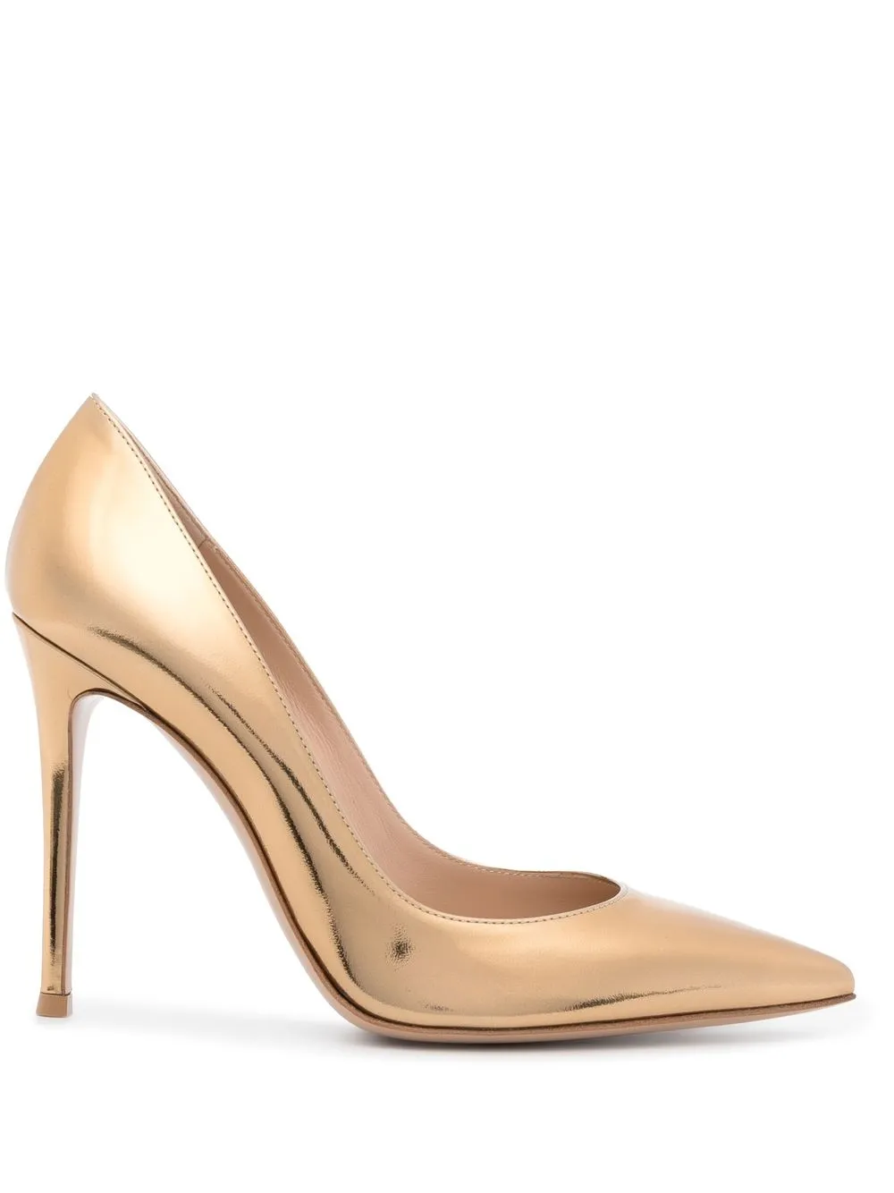 Туфли-лодочки Gianvito 105 с эффектом металлик Gianvito Rossi, золотой