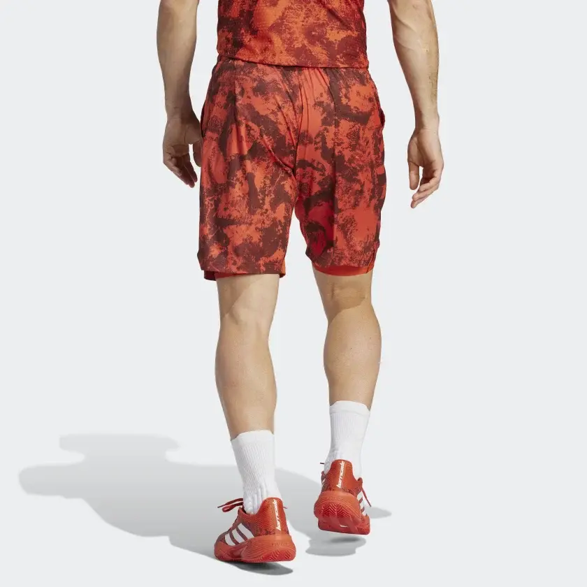 Повседневные шорты мужские красные Adidas, красный — фото 3