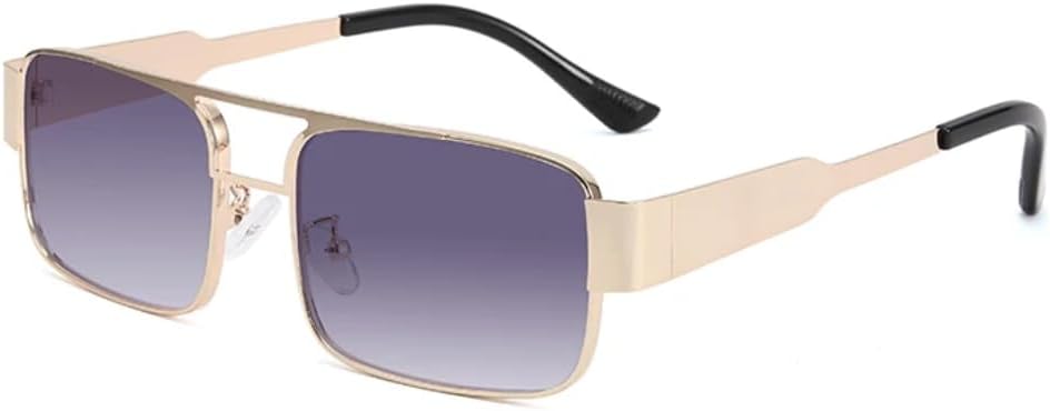 

Ретро солнцезащитные очки для женщин, модные солнцезащитные очки в многоугольной металлической оправе для мужчин, роскошные декоративные солнцезащитные очки с защитой от УФ-излучения UV400 TKKTLLT, Bls3627-c3