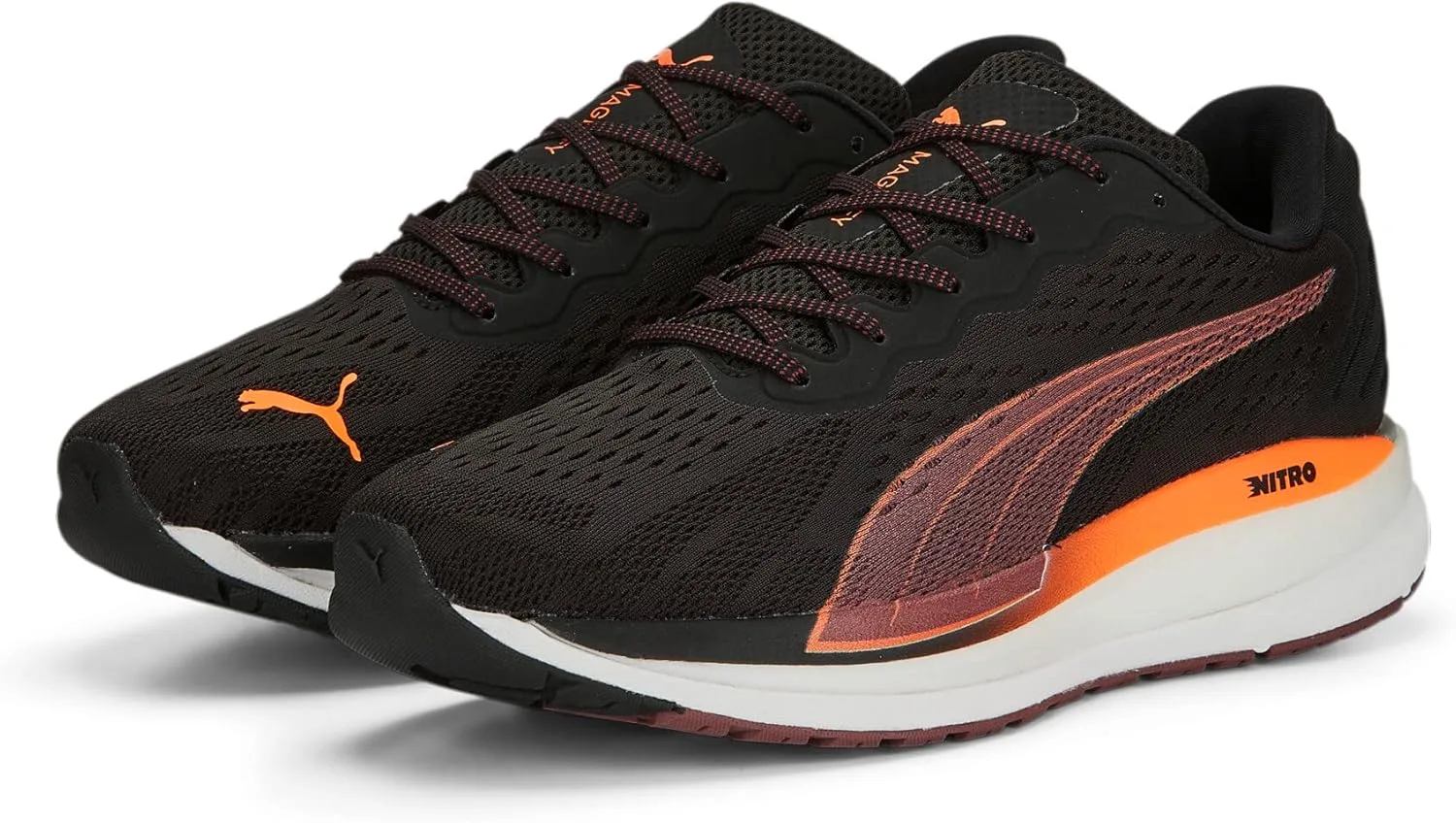 Мужские спортивные кроссовки PUMA Magnify Nitro Surge, черный/оранжевый — фото 3