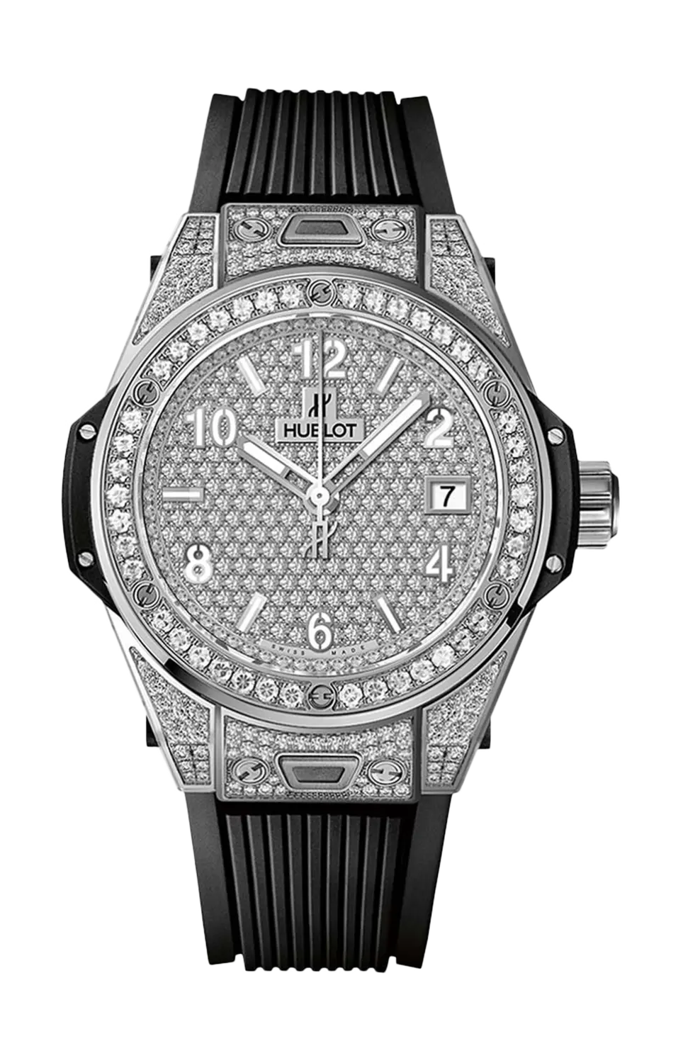 

Часы one click steel full pave' Hublot