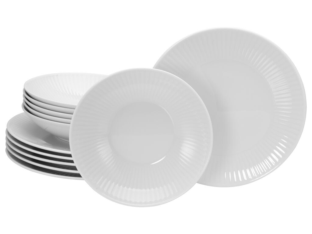 

CreaTable, 21877, Валенсия Белый, обеденный сервиз на 12 предметов, фарфор