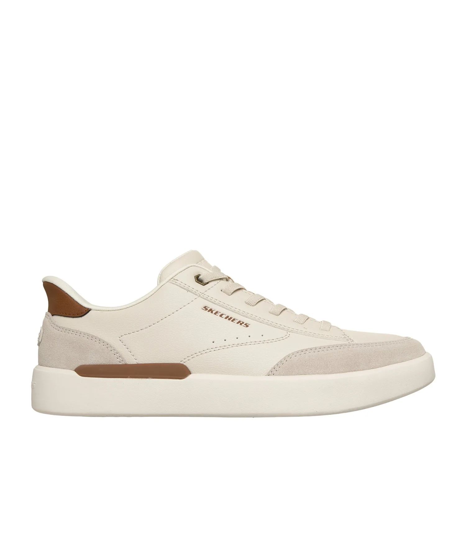 Мужские кроссовки без шнуровки Skechers Hands Free Slip-ins Relaxed Fit: Velroma - Radical бежевые — фото 4