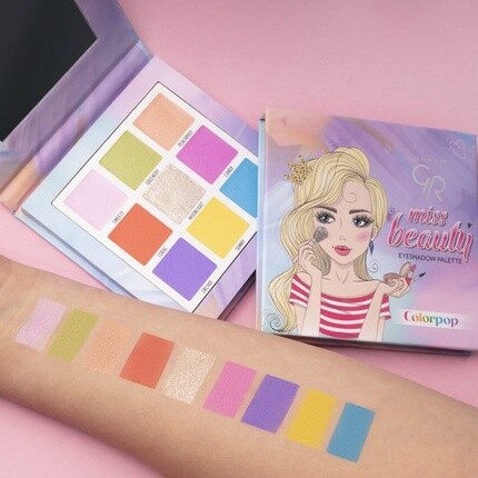 Палитра теней для век Golden Rose Miss Beauty - Colorpop, крутые трендовые цвета и красивая пигментация — фото 2