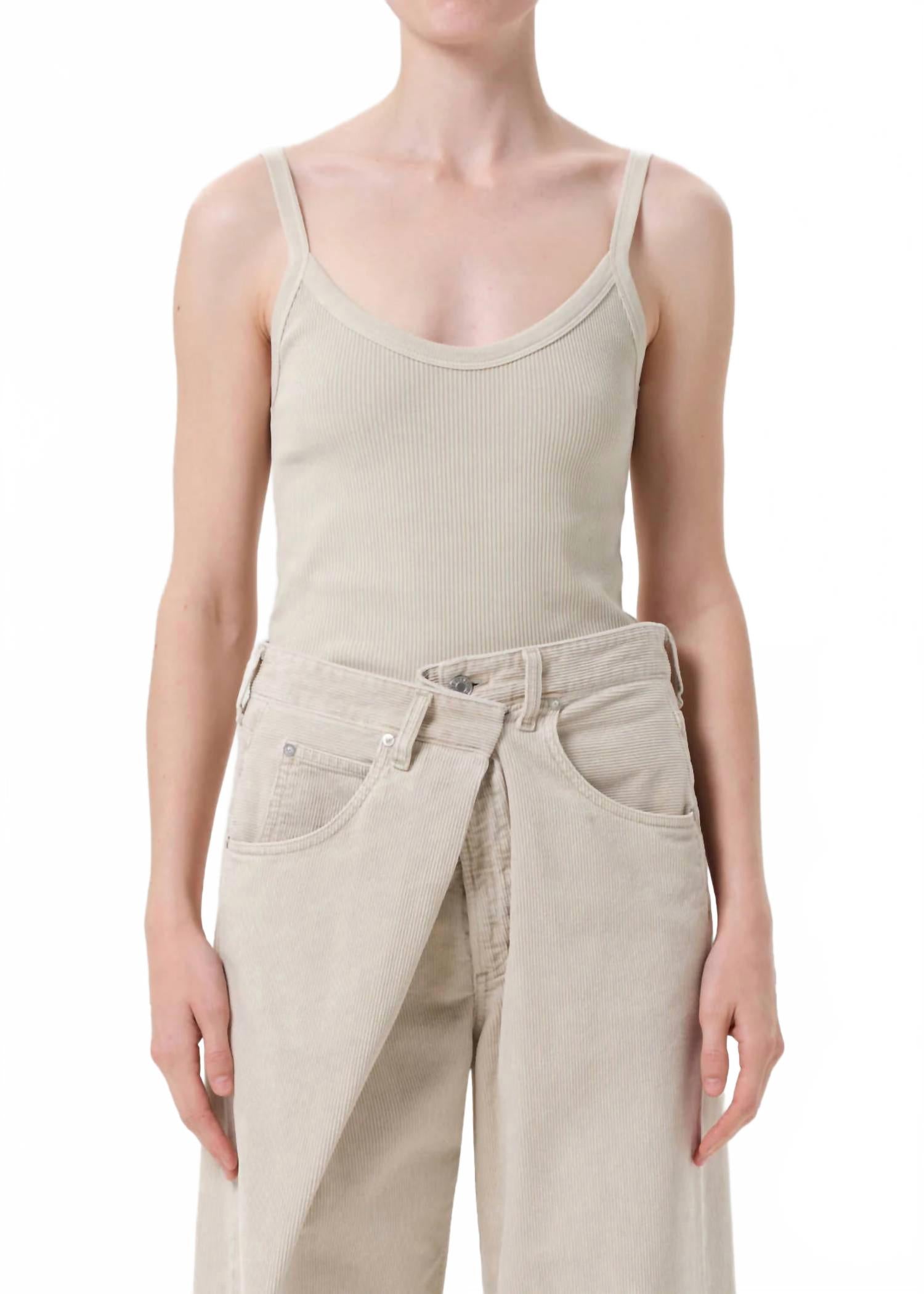 

Майка Jordan в цвете "рисовая трава" AGOLDE, rice grass