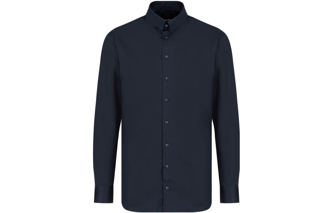 

Emporio Armani классическая хлопковая рубашка Regular fit GIORGIO ARMANI, синий