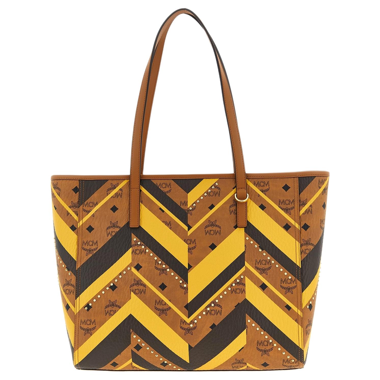 

MCM Женская сумка через плечо Toni из полиуретана, средний размер, коричнево-желтая