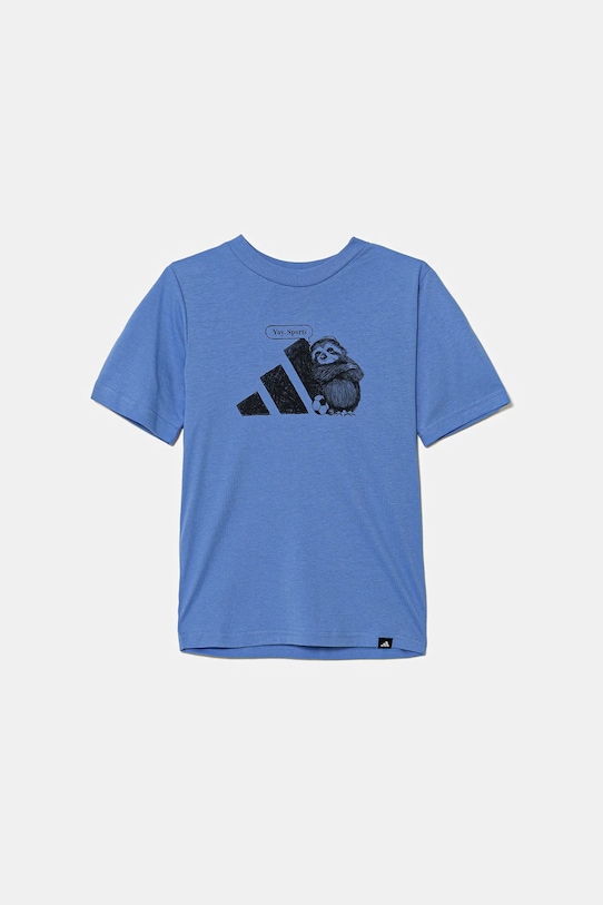 

Детская хлопковая футболка Adidas, фиолетовый