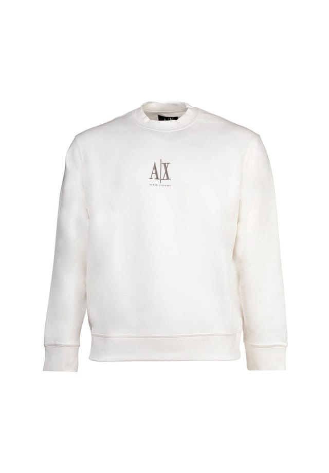 

Свитшот - пуловер с круглым вырезом и логотипом из хлопковой смеси Armani Exchange, белый