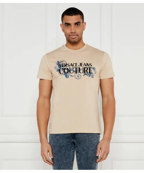 

Футболка Slim fit Versace Jeans Couture, бежевый