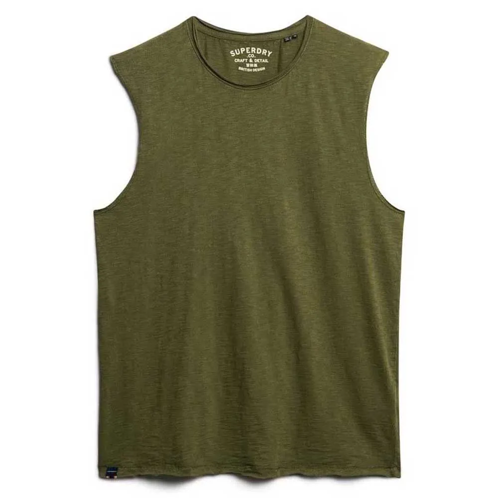 

Футболка без рукавов Superdry Raw Edge Slub, зеленый