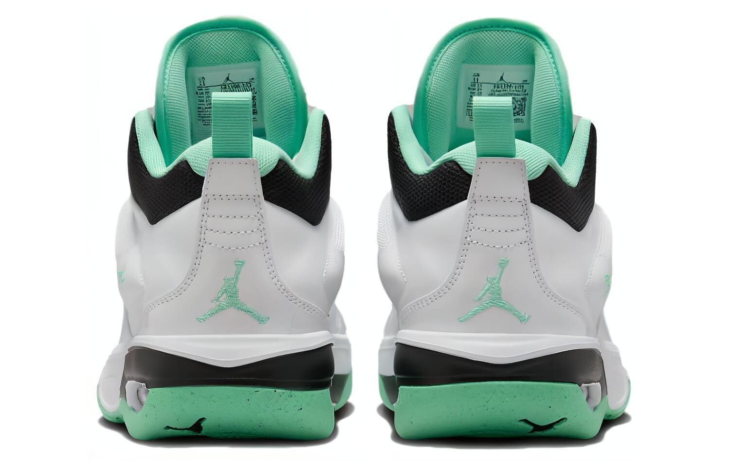 Винтажные мужские баскетбольные кроссовки Jordan Stay Royale, Black/White/Green — фото 4