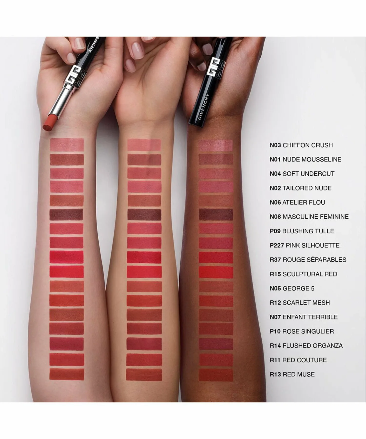Помада Givenchy Velvet Matte Givenchy Beauty, No.N01 Brush Edit — фото 4