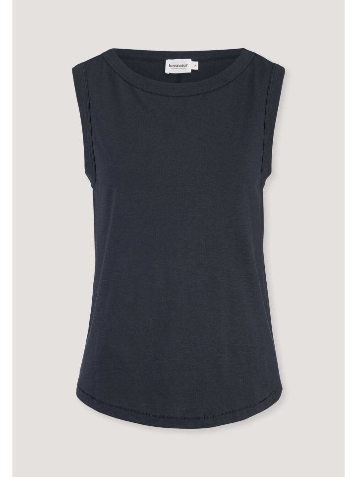 

Топ Hessnatur Light Slub Jersey Top Regular из чистого органического хлопка, темно-синего цвета