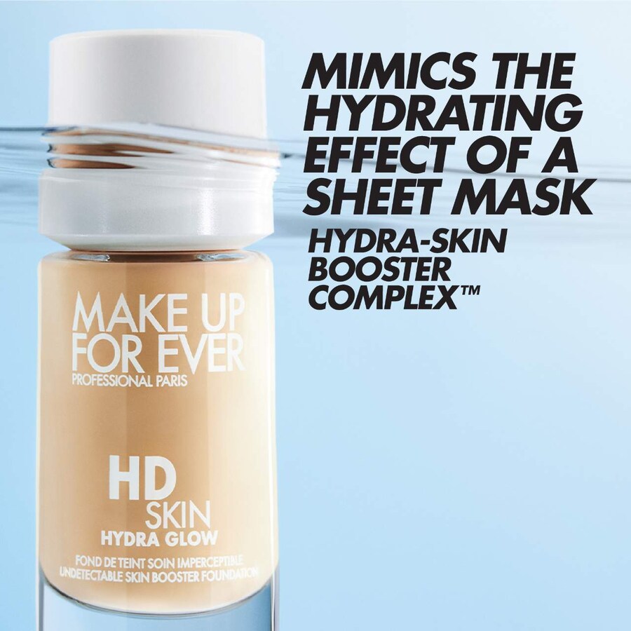 Увлажняющая тональная основа HD Skin Hydra Glow с гиалуроновой кислотой MAKE UP FOR EVER, 1 oz, Cool Nude — фото 3