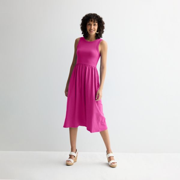 

Миниатюрное трикотажное платье из смешанной техники Sonoma Goods For Life, цвет gia magenta