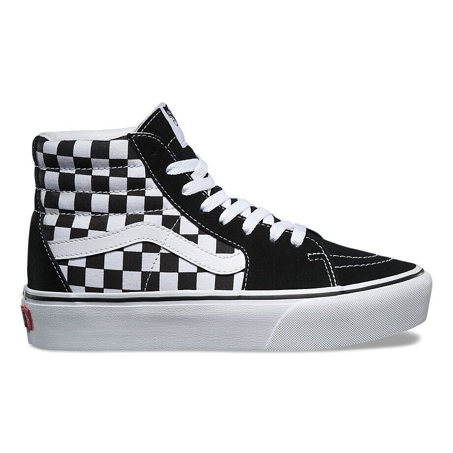 Кроссовки Vans SK8-Hi Platform 2.0 VA3TKNQXH Женские Черно-белые в клетку — фото 2