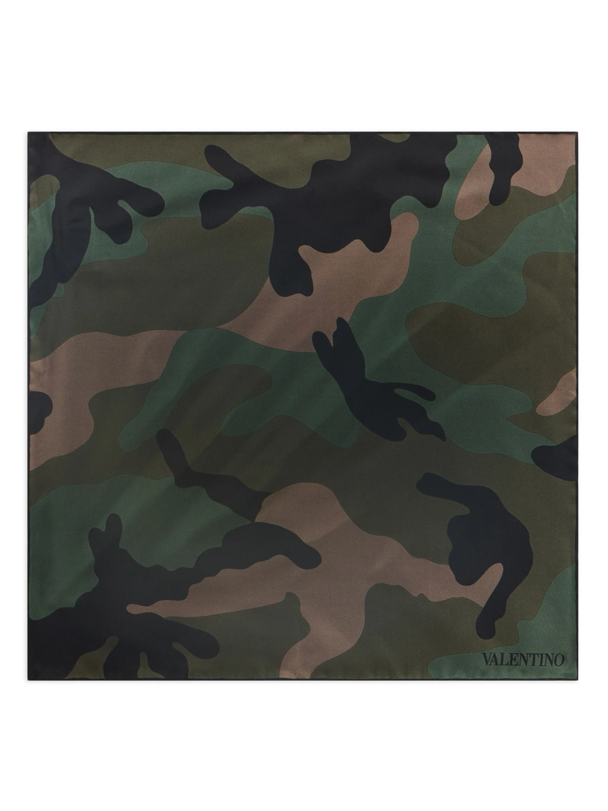 

Нагрудный платок с камуфляжным принтом Valentino Garavani, зеленый