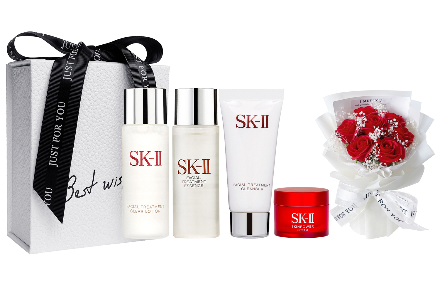 SK II Fairy Water наборы для ухода за кожей Unisex SK-II, Rejuvenating Cleansing Dew 30ml in 3 sticks - белый jade yarn bouquet platinum gift box — фото 4