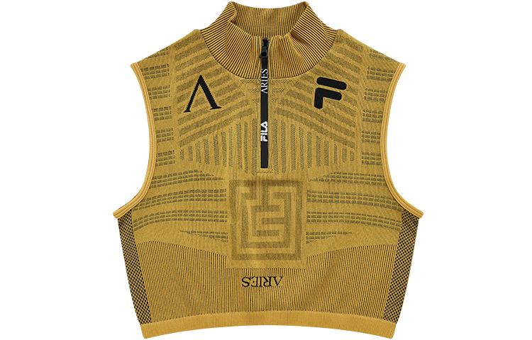 

Ариес X Топы-майки Женские Песчано-желтый Золотой FILA FUSION