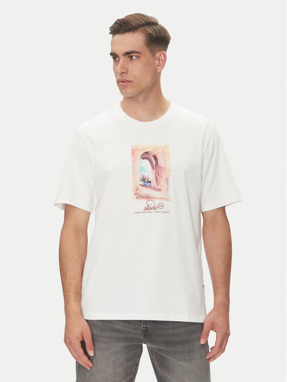

Футболка свободного кроя Hydra 12277248 Jack&Jones, белый