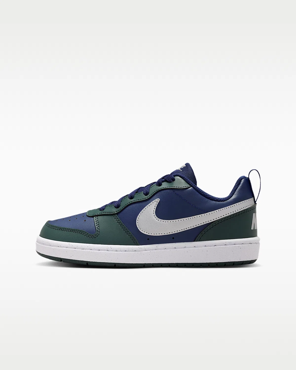 Кроссовки Nike Court Borough Low Recraft для детей, Midnight Navy/Seaweed/White/Metallic Silver