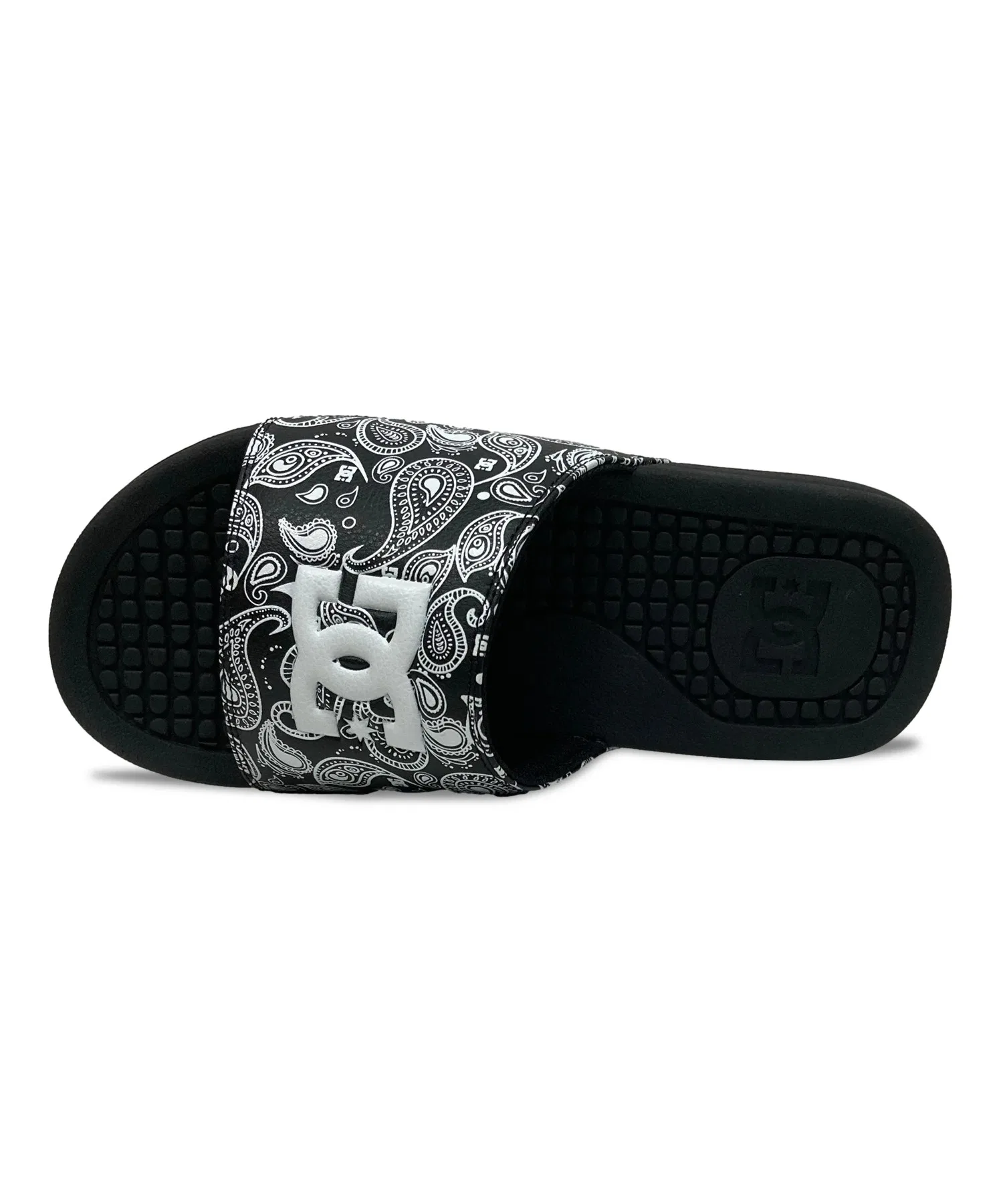 Мужские сланцы DC SHOES BOLSA с логотипом чёрно-белые